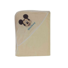 ABR Kapucnis frottír törölköző Mickey egér mintával 70x90cm - Bézs babatörülköző, kifogó