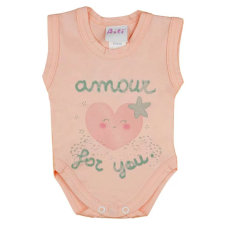 ABR Ujjatlan pamut body - Barack - Amour (62) kombidressz, body