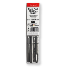 Abraboro SDS plus Forty betonfúró PP 10x210/150 mm (10db/csomag) fúrószár