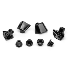 Absolute Black hajtómű csavar és takarólemez szett, Ultegra 6800-hoz, 4 db, fekete kerékpár hajtómű