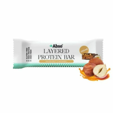 AbsoRice Abso Layered Protein Bar 50 g - Mogyorókrémes-karamellás ízű vegán fehérjeszelet reform élelmiszer