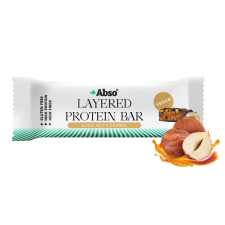 AbsoRice AbsoBAR Layered Protein Bar - Vegán Fehérjeszelet (50 g, Mogyorókrémes Karamellás) vitamin és táplálékkiegészítő