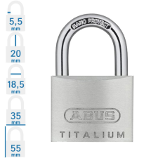 Abus 64TI/35 KA6355 egységkulcsos lakat lakat