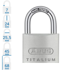 Abus 64TI/45 KA6454 egységkulcsos lakat lakat
