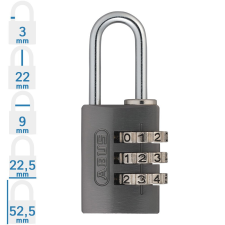 Abus 724/20 számzáras lakat - Antracit lakat