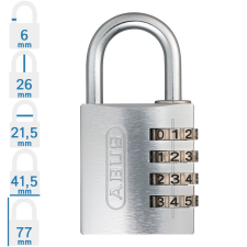 Abus 724/40 számzáras lakat - Ezüst lakat