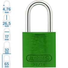 Abus 72/30 LOTO munkavédelmi kizáró lakat - Zöld - 017872 lakat