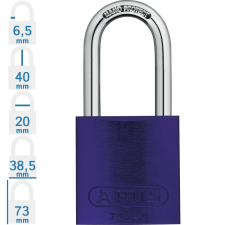 Abus 72/40HB40 KA - Egységkulcsos lakat (Több lakat azonos kulccsal) - Lila - 436079 lakat