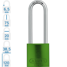 Abus 72/40HB75 LOTO hosszúkengyelű munkavédelmi kizáró lakat - Zöld - 733581 lakat