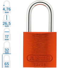 Abus 72IB/30 LOTO munkavédelmi kizáró lakat - Narancssárga - 874659 lakat