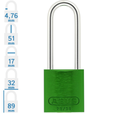 Abus 72IB/30HB50 LOTO munkavédelmi kizáró lakat - Zöld - 874727 lakat