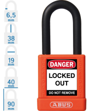 Abus 74/40 KA - Egységkulcsos lakat (Több lakat azonos kulccsal) - Narancs - 590047 lakat