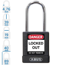 Abus 74BS/40 LOTO munkavédelmi kizáró lakat - Fekete - 775758 lakat