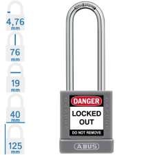 Abus 74BS/40HB75 KA - Egységkulcsos lakat (Több lakat azonos kulccsal) - Szürke - 857522 lakat