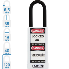 Abus 74LB/40 KA - Egységkulcsos lakat (Több lakat azonos kulccsal) - Fehér lakat