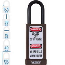 Abus 74LB/40 LOTO hosszúkengyelű munkavédelmi kizáró lakat - Barna - 503054 lakat