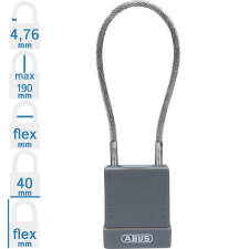 Abus 76/40 CAB40 LOTO munkavédelmi kizáró kábeles lakat - Szürke - 848858 lakat