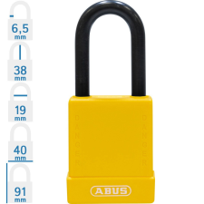 Abus 76/40 LOTO munkavédelmi kizáró lakat - Sárga - 847691 lakat