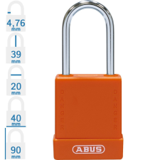 Abus 76BS/40 KA - Egységkulcsos lakat (Több lakat azonos kulccsal) - Narancs lakat