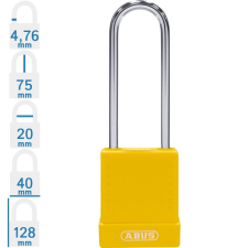 Abus 76BS/40HB75 KA - Egységkulcsos lakat (Több lakat azonos kulccsal) - Sárga lakat