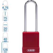 Abus 76BS/40HB75 LOTO munkavédelmi kizáró lakat - Piros - 848384 lakat
