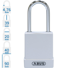 Abus 76IB/40 KA - Egységkulcsos lakat (Több lakat azonos kulccsal) - Fehér lakat