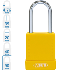 Abus 76IB/40 KA - Egységkulcsos lakat (Több lakat azonos kulccsal) - Sárga lakat