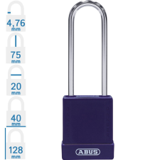 Abus 76IB/40HB75 KA - Egységkulcsos lakat (Több lakat azonos kulccsal) - Lila lakat