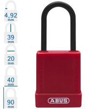 Abus 76PS/40 LOTO munkavédelmi kizáró lakat - Piros - 848070 lakat