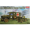 ACADEMY HOBBY MODELL KITS 1/72 Amerikai katonai mentő teherautó és vontató traktor modell szett