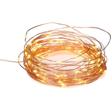 AcaLighting LED dekoratív réz füzér, 30 m, IP44, kültéri, melegfehér karácsonyfa izzósor