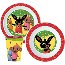 Acamar Films Bing étkészlet, micro műanyag szett 260 ml-es pohárral babaétkészlet