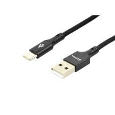 Accura ACC2290 USB-A apa - USB-C apa 2.0 Adat és töltőkábel - Fekete (1m) kábel és adapter
