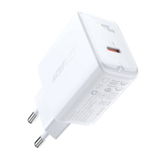 AceFast A1 hálózati töltő 1xUSB-C, 20W fehér (A1 white) mobiltelefon kellék