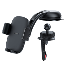 AceFast autós telefontartó a pilótafülkéhez és a szellőzőrácshoz fekete (D5 fekete) mobiltelefon kellék