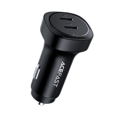 AceFast autós töltő 72W, 2x USB tok C, PPS, Power Diving, Gyors töltés 3.0, AFC, FCP fekete (B2 fekete) mobiltelefon kellék