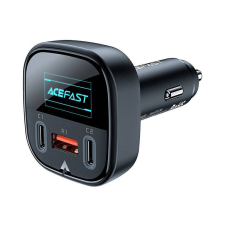 AceFast Autótöltő Acefast B5, 101W, 2x USB-C + USB, OLED (fekete) mobiltelefon kellék