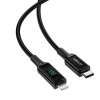 AceFast C6-01 USB-C - Lightning kábel 30W 1.2m fekete (C6-01 black)