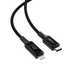 AceFast C6-01 USB-C - Lightning kábel 30W 1.2m fekete (C6-01 black) kábel és adapter