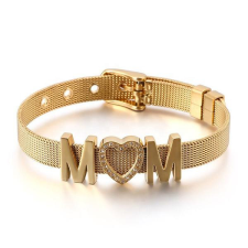  Acél anya (MOM) karkötő karkötő