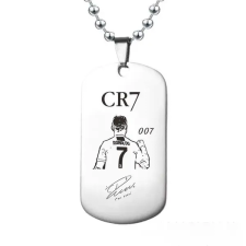  Acél dögcédulás Cristiano Ronaldo nyaklánc nyaklánc