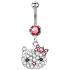  Acél Hello Kitty köldök piercing testékszer