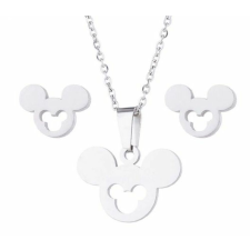 Acél Mickey egér szett ékszer szett