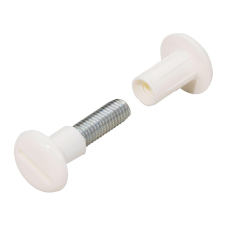  Acél összekötőcsavar 29 - 40 mm hüvellyel műanyag fehér 10 darab bútor