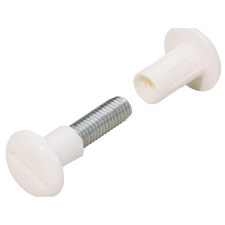 Acél összekötőcsavar 45 - 54 mm hüvellyel műanyag fehér 10 db bútor