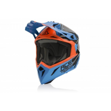 Acerbis cross sisak -Steel carbon - narancs/kék bukósisak