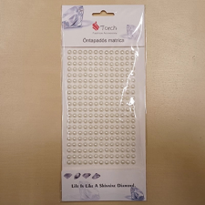 ACH Félgyöngy öntapadós 6mm gyöngyház fehér dekorációs kellék