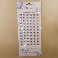 ACH Strasszkő öntapadós 10mm ezüst dekorációs kellék