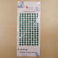 ACH Strasszkő öntapadós 8mm smaragd dekorációs kellék