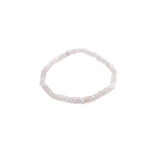 Achát fazettált szin fehér korong kari 4x3mm karkötő